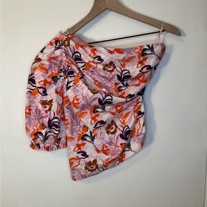 Maeve for Anthropologie One Shoulder Floral Blouse